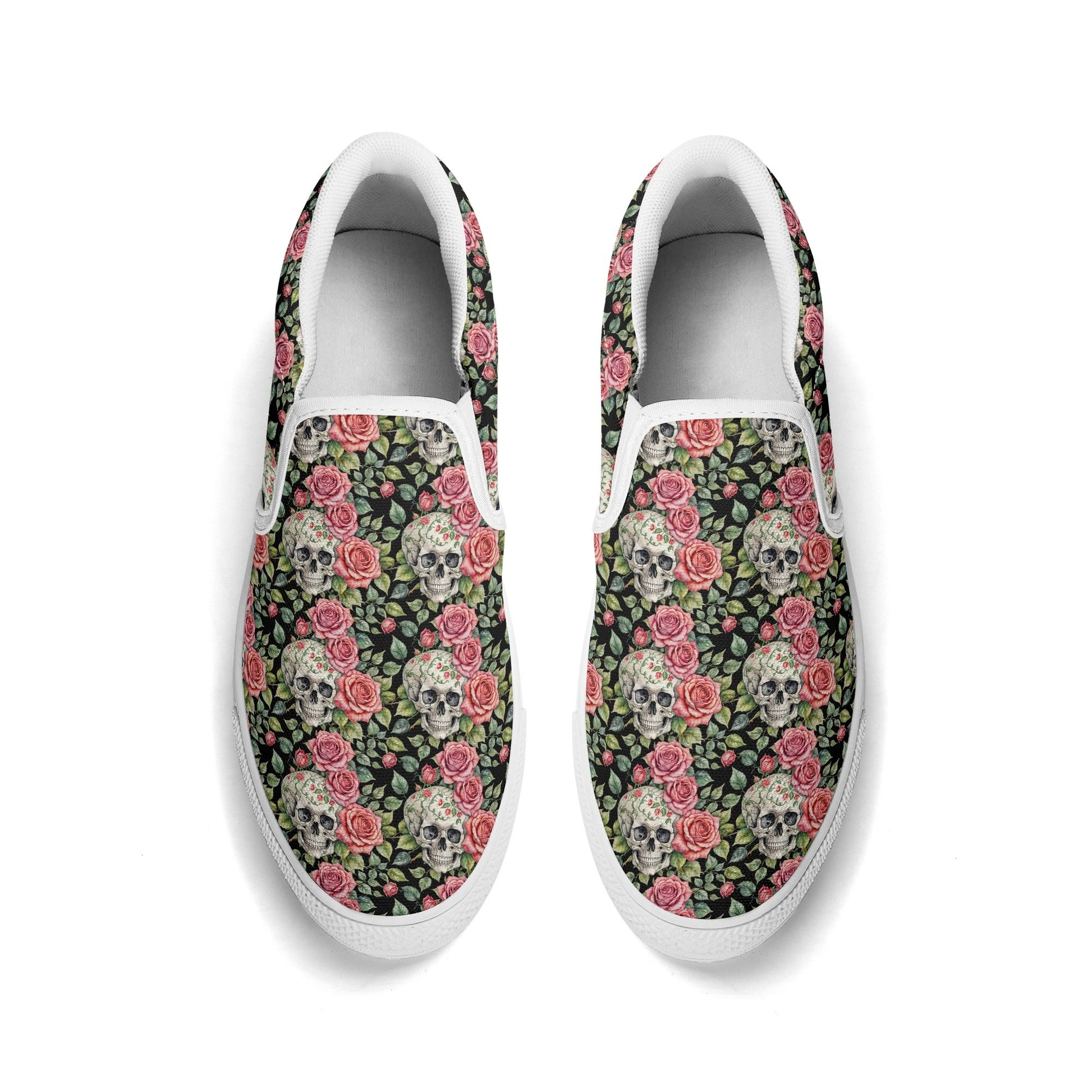 Womens Pink Skull Rubber Slip On Shoes DeRose Seasonal