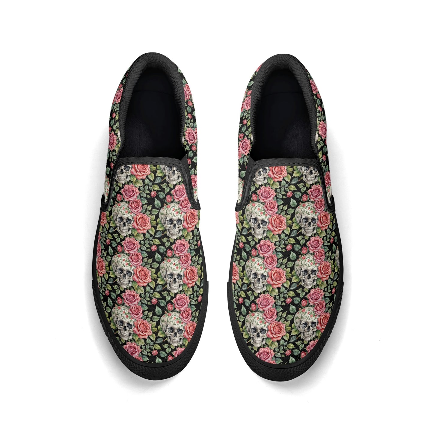 Womens Pink Skull Rubber Slip On Shoes DeRose Seasonal