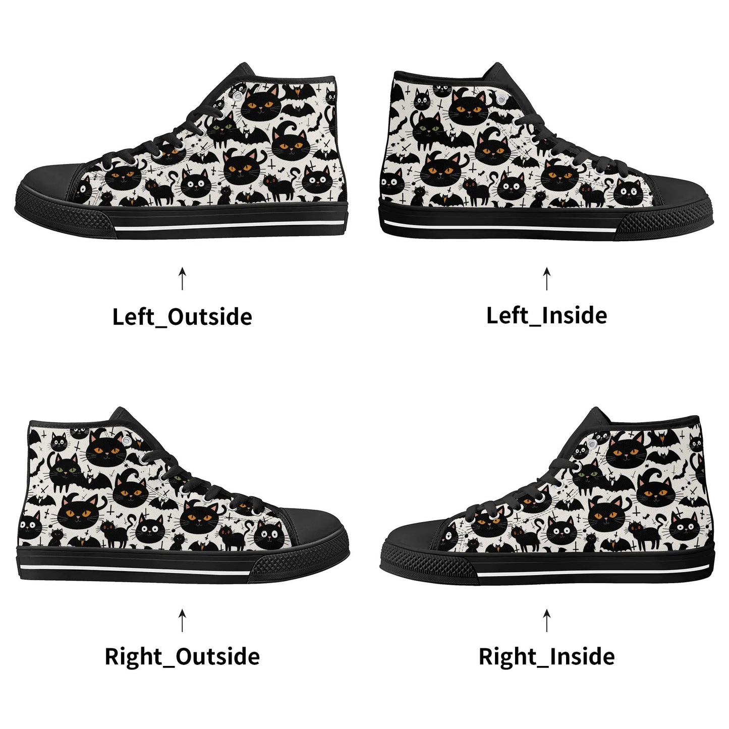 Womens Rubber High Top Crazy Cat Canvas Shoes DeRose Seasonal