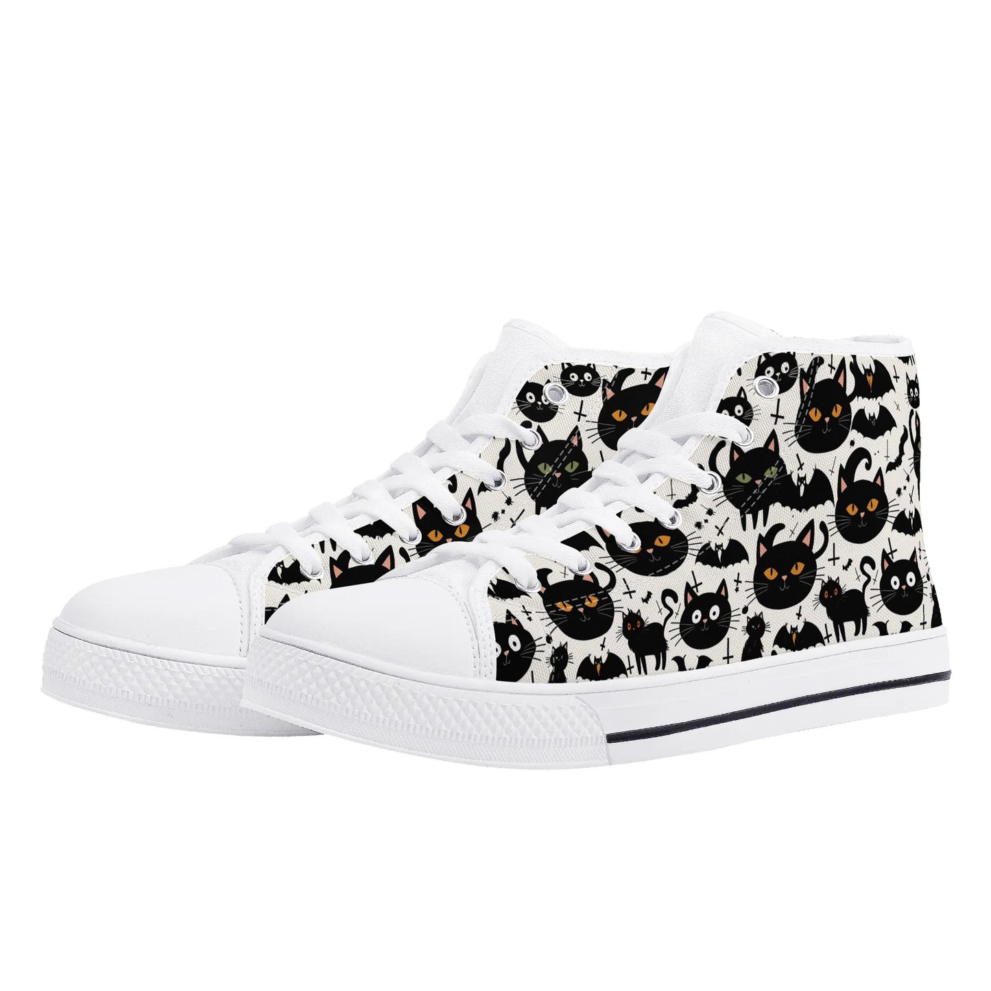 Womens Rubber High Top Crazy Cat Canvas Shoes DeRose Seasonal