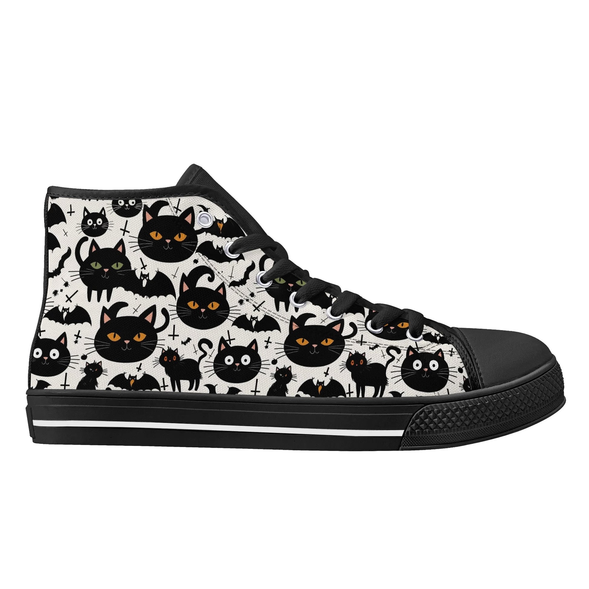 Womens Rubber High Top Crazy Cat Canvas Shoes DeRose Seasonal