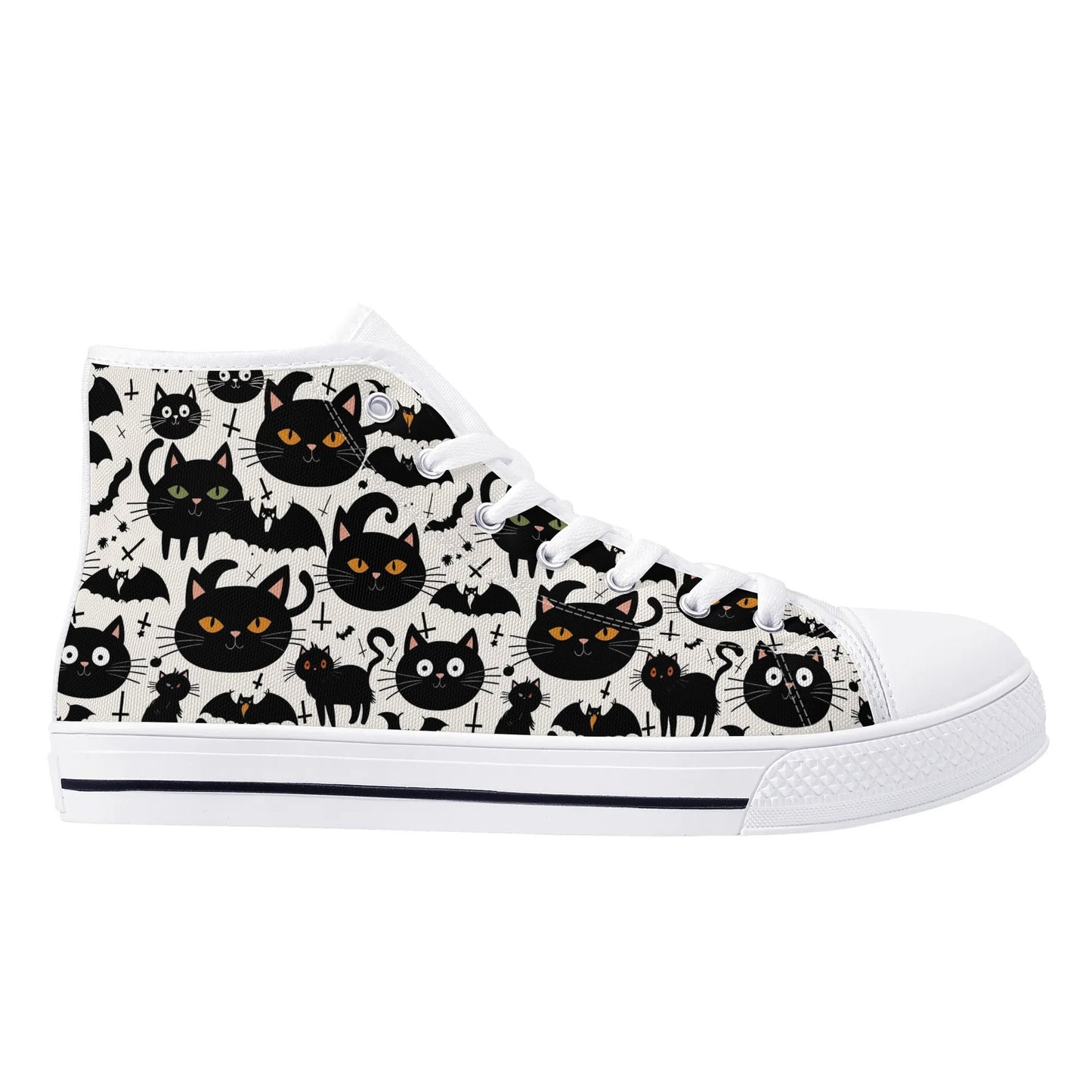 Womens Rubber High Top Crazy Cat Canvas Shoes DeRose Seasonal