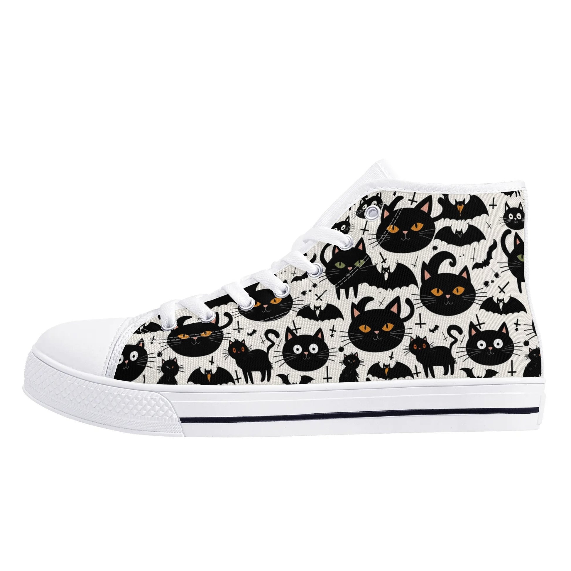 Womens Rubber High Top Crazy Cat Canvas Shoes DeRose Seasonal