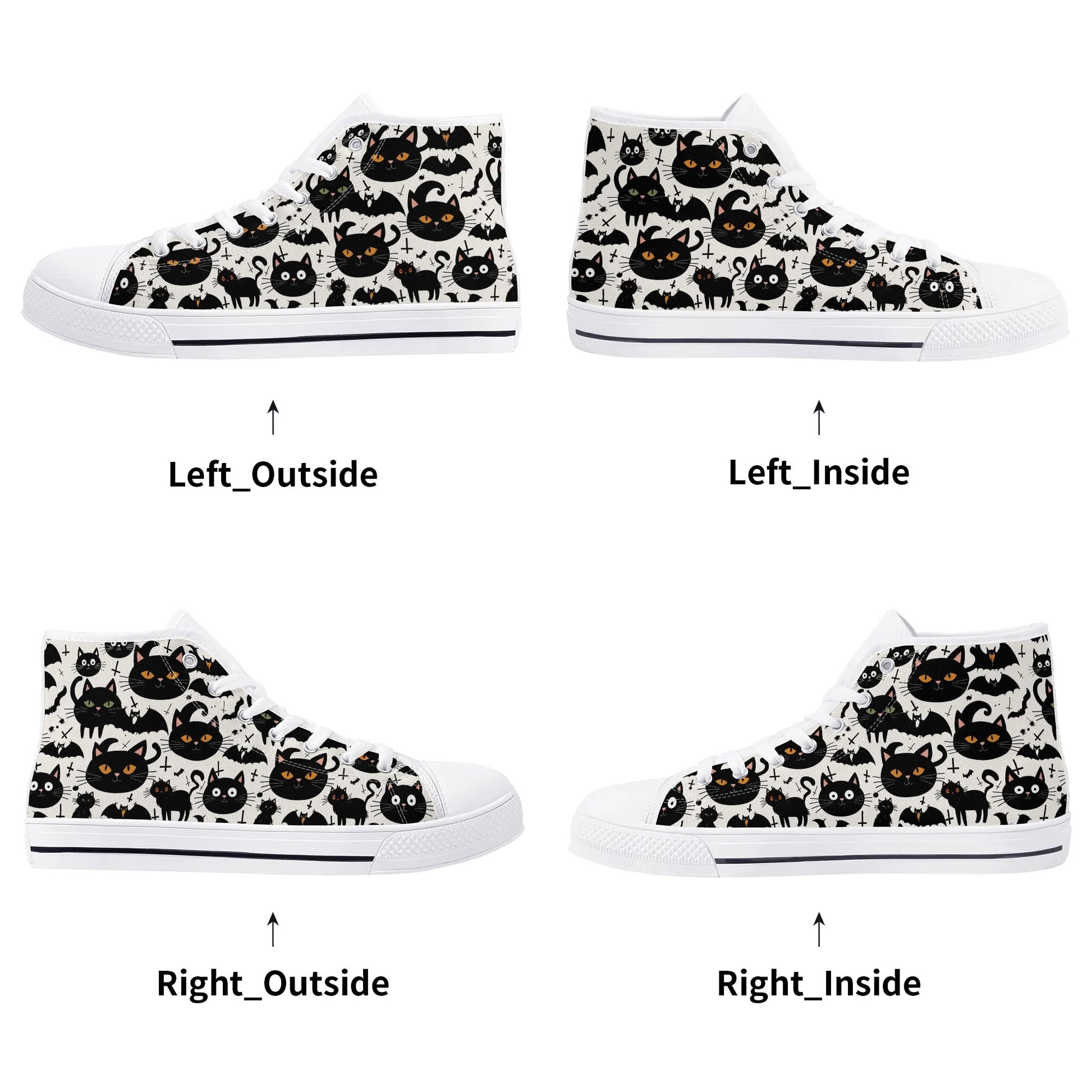 Womens Rubber High Top Crazy Cat Canvas Shoes DeRose Seasonal