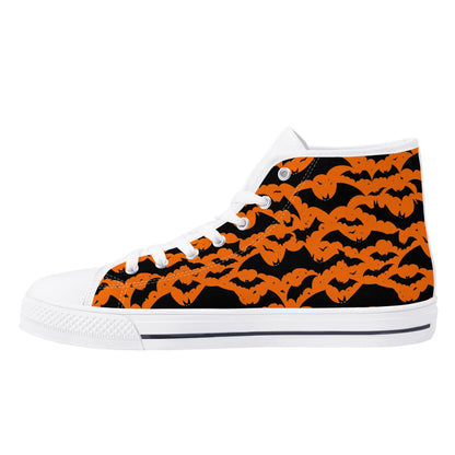 Womens Rubber High Top Halloween Bats Canvas Shoes DeRose Seasonal