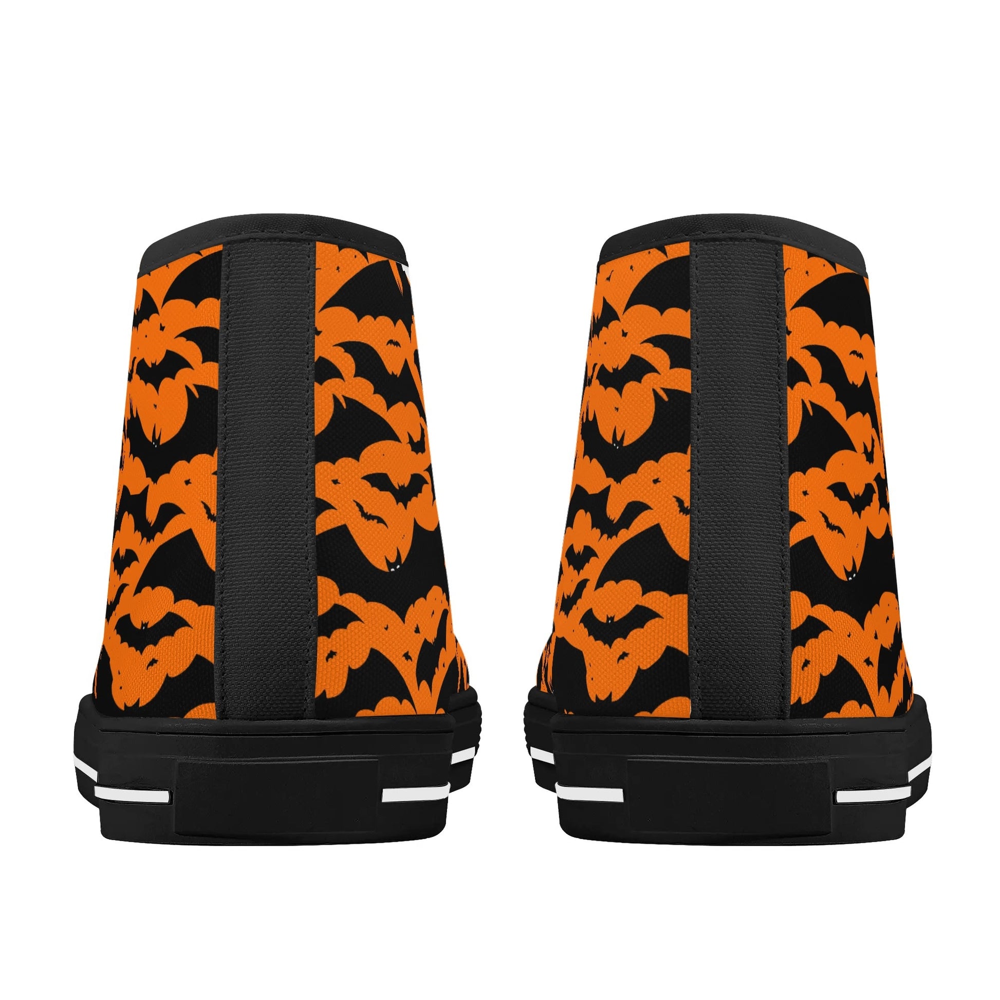 Womens Rubber High Top Halloween Bats Canvas Shoes DeRose Seasonal