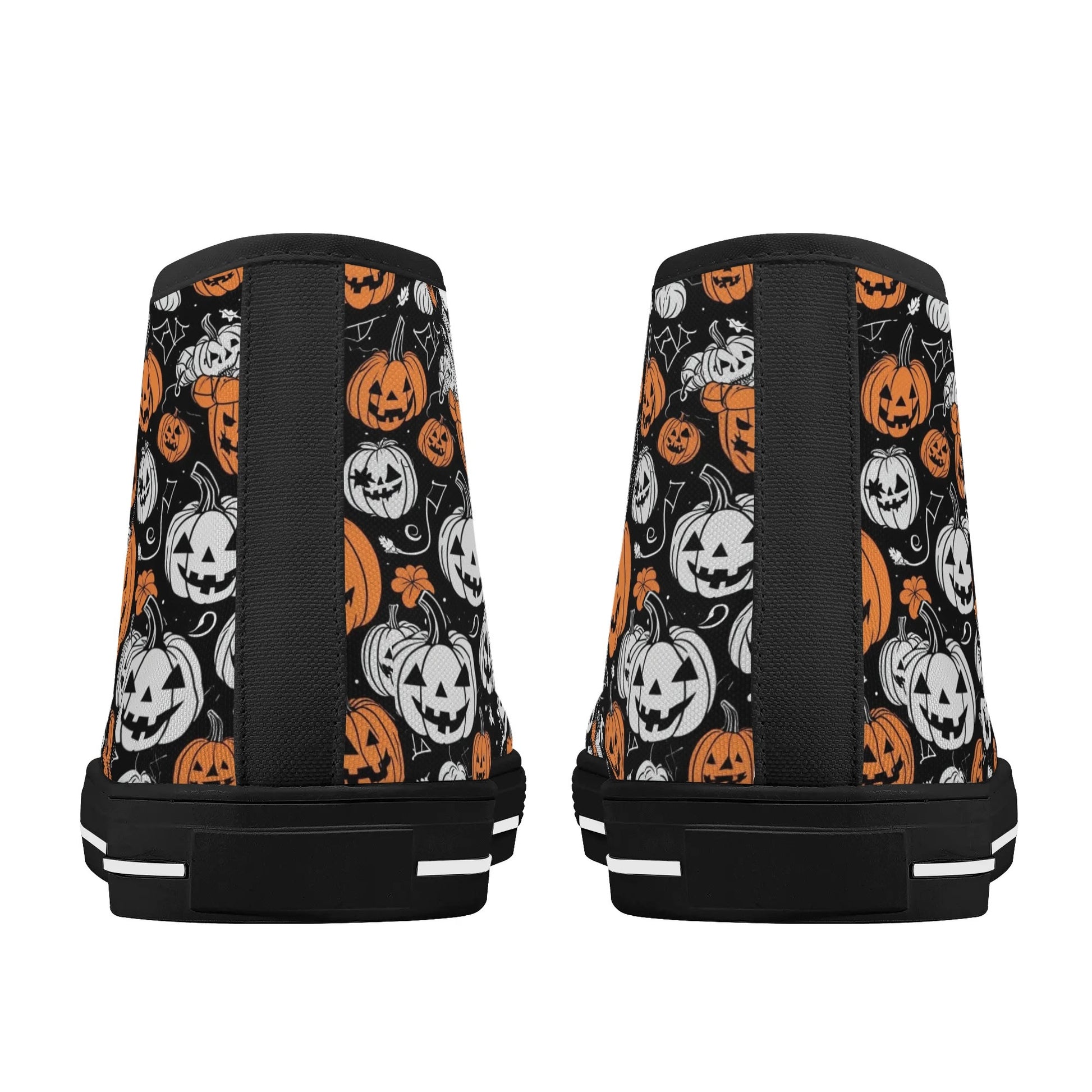 Womens Rubber High Top Jack-O-Lantern Canvas Shoes DeRose Seasonal