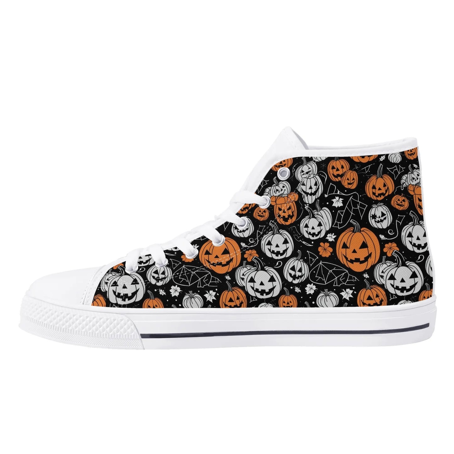 Womens Rubber High Top Jack-O-Lantern Canvas Shoes DeRose Seasonal