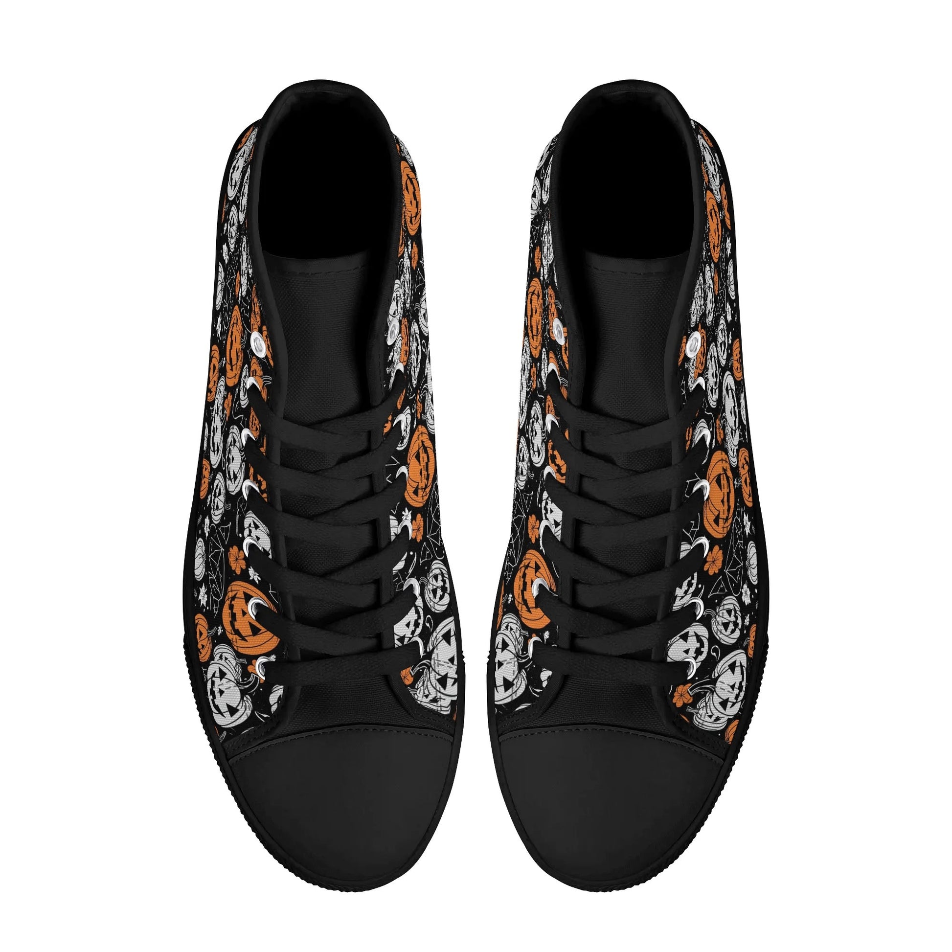 Womens Rubber High Top Jack-O-Lantern Canvas Shoes DeRose Seasonal