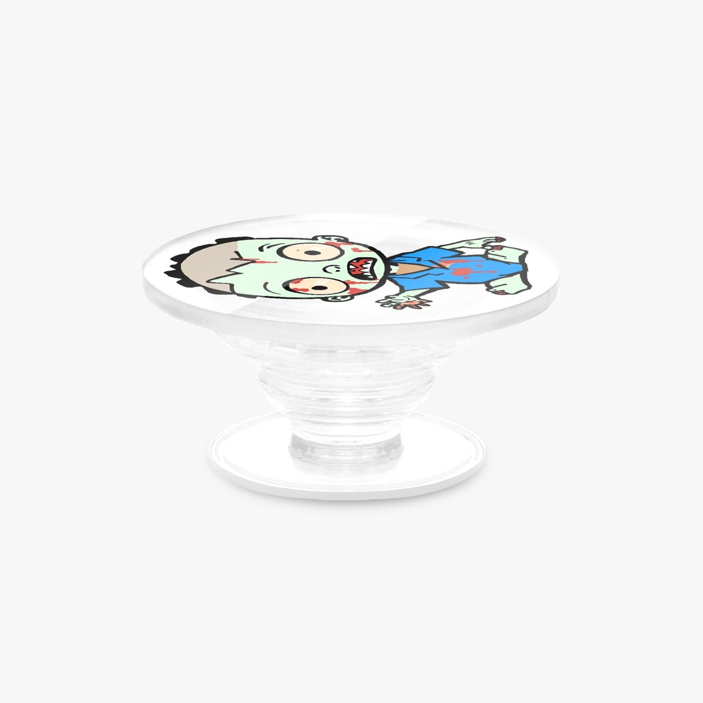 Zombie Baby Greeting Blue - Acrylic Phone Airbag Holder - Circle - pop socket DeRose Seasonal