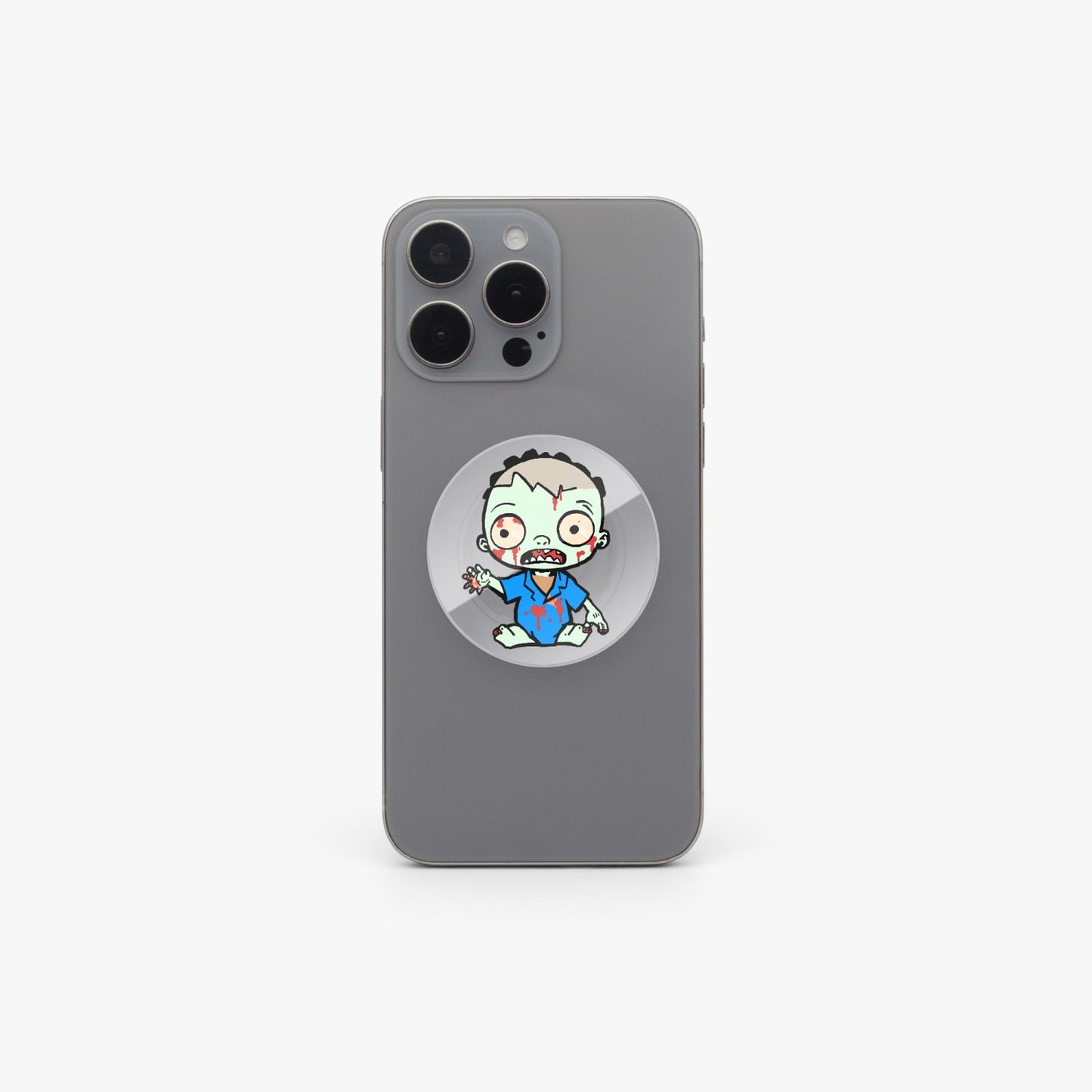 Zombie Baby Greeting Blue - Acrylic Phone Airbag Holder - Circle - pop socket DeRose Seasonal