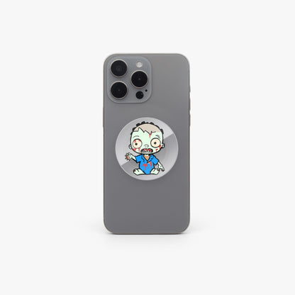 Zombie Baby Greeting Blue - Acrylic Phone Airbag Holder - Circle - pop socket DeRose Seasonal